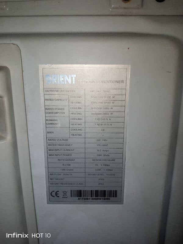 ORIENT DC INVERTER 1.5 TON WITHOUT KIT 10