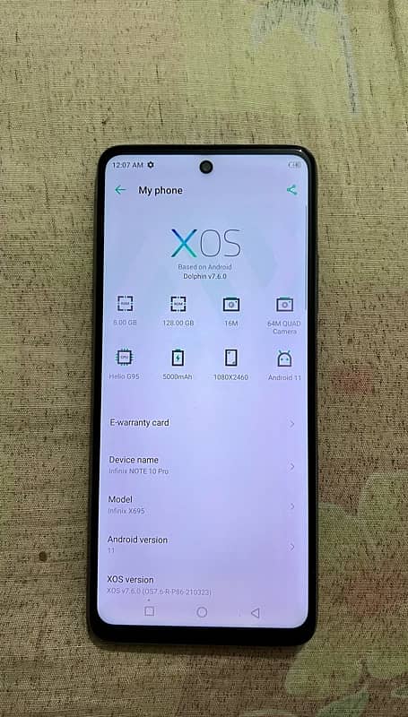 Infinix not 10 pro 8/128 5