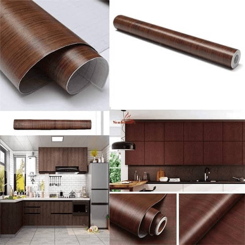 Self Adhesive Wooden Texture Sheet for Wall Decor Kitchen 60*200 cm 1