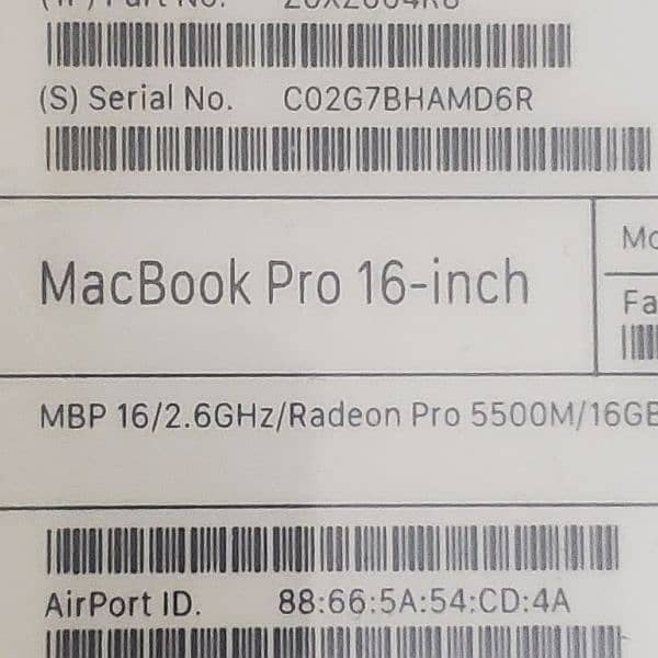 Mac book pro 16inch 2