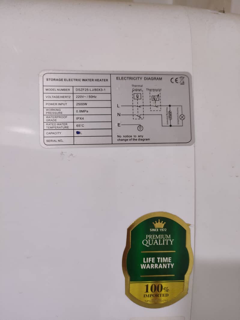 Canon electric water heater only one month used 1