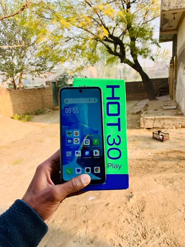 infinix Hot 30 Play 4+4/64 PTA approved 03417059154 Call 0