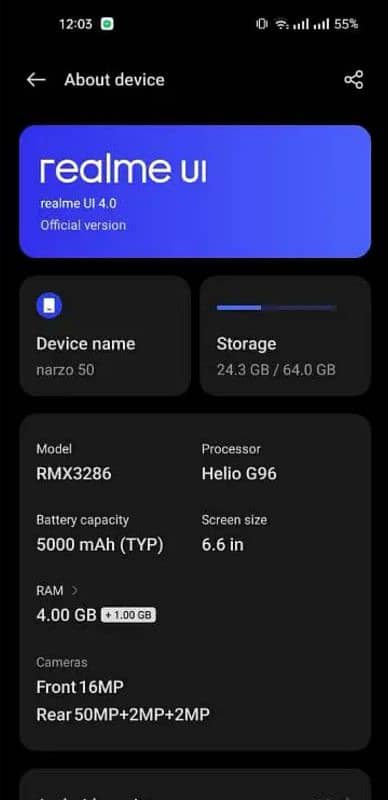 Realme Narzo 50 4-64 1