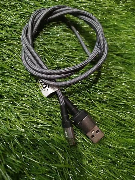 X-KOD USB to Android/Micro Fast Charging Cable Braided 1m Pouch Pack 0