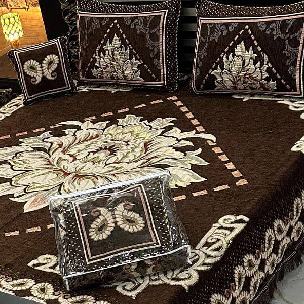 4 pcs velvet jaquard bedshet king size 16