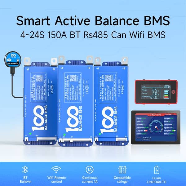 DALY 100 Balance BMS Smart BMS Active Balance BMS All Models Available 1