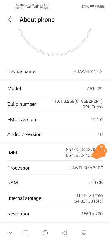 huawei y7p 4/64 8