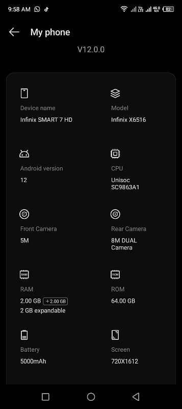 Infinix smart 7 HD 6