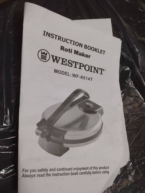 westpoint original Roti maker with warranty card  new product zero met 2