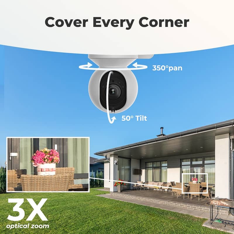 E1 Outdoor Smart 5MP PTZ WiFi Camera with Motion Spotlights Person/Ve 1