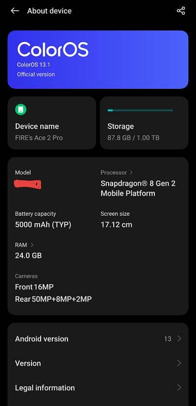 OnePlus ace 2 pro 24/1tb with genuine charger for sale 5