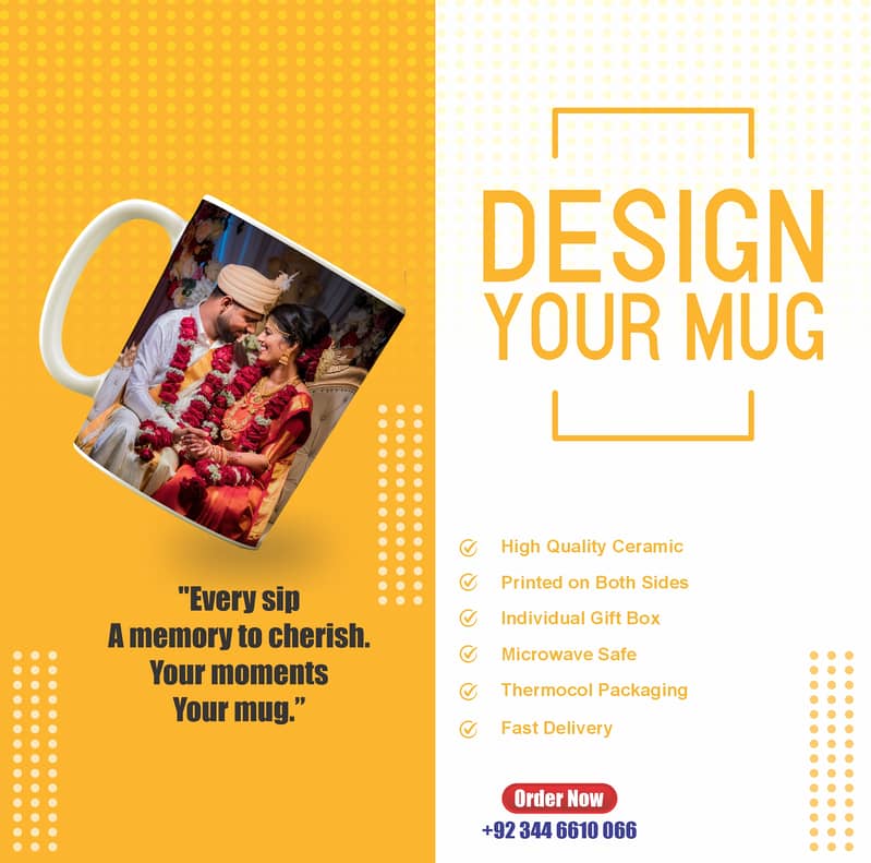 Custom Mug Printing - Design Your Perfect Mug! (Magic Mug, White Mug) 0