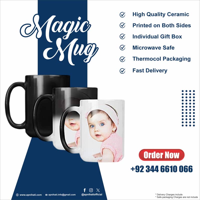 Custom Mug Printing - Design Your Perfect Mug! (Magic Mug, White Mug) 2