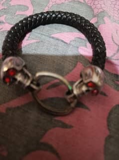 SKULL FACE BRACELLATE LETHER  IMPORTED