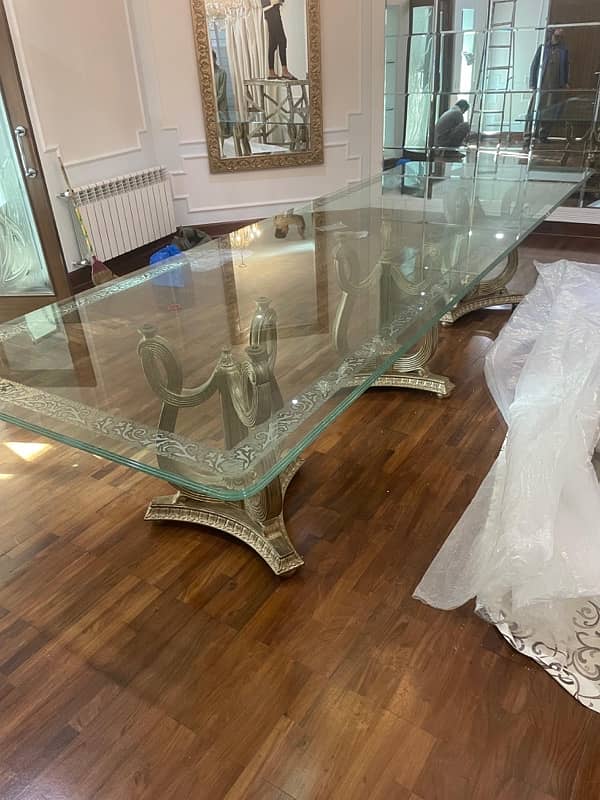 N. M. Furnishers Dining Table, 12 Chairs & Buffet Table 6