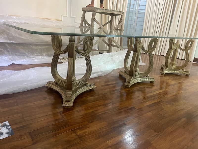 N. M. Furnishers Dining Table, 12 Chairs & Buffet Table 0