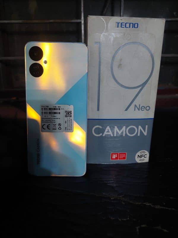 Tecno Camon 19 neo with box 0