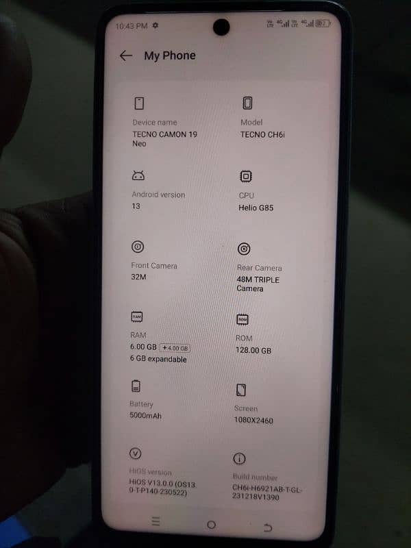 Tecno Camon 19 neo with box 4