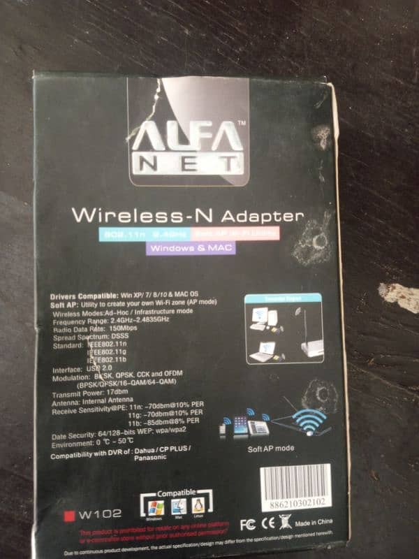 Alpha wifi USB for pc and laptops, Good Condition 2