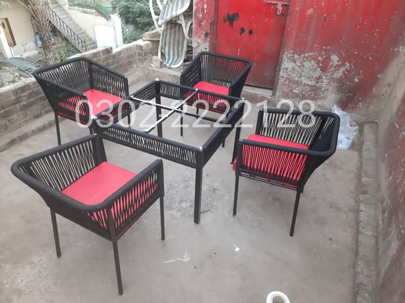 Rattan Garden Lawn Outdoor Furniture, Restaurant cafe rooftop chairs 2