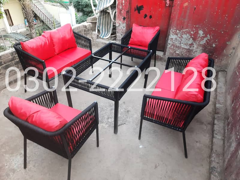 Rattan Garden Lawn Outdoor Furniture, Restaurant cafe rooftop chairs 6