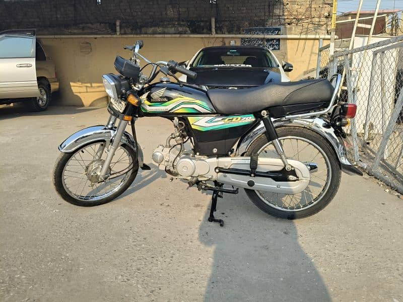 Honda CD-70 Black colour lush condition 2