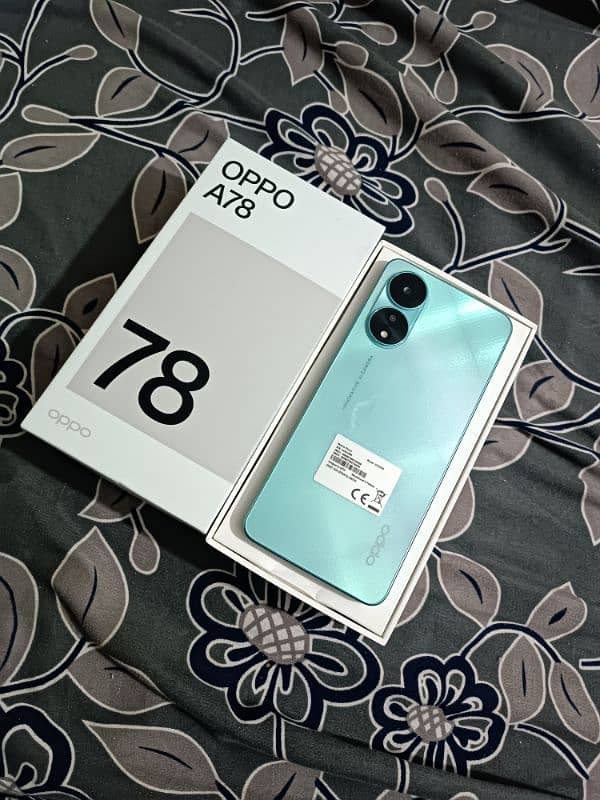 oppo A78 condition 10 off 10 8gb 256 7 maa Kee warranty PTA approved 1