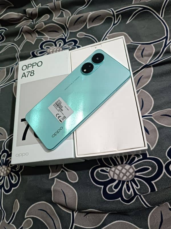 oppo A78 condition 10 off 10 8gb 256 7 maa Kee warranty PTA approved 2