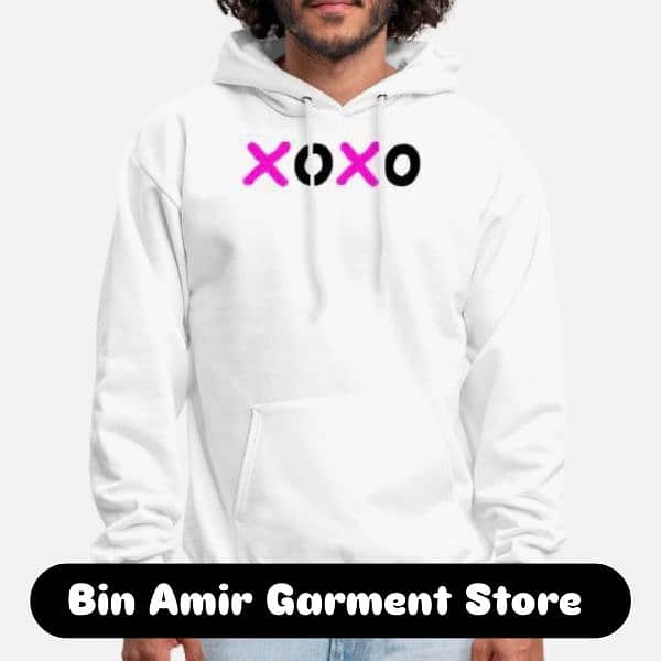 x. o. x. o printed unisex hoodie 0