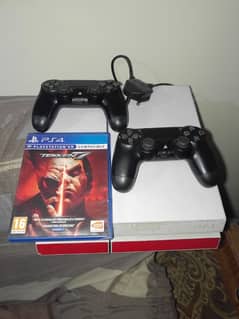 PS4 console with 2 brand new controllers