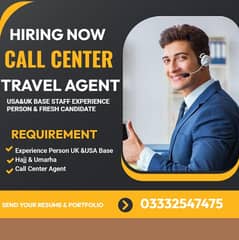 Call Center USA & UK Base ( night shift  agent ) travel agent staff