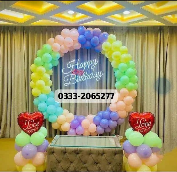 Birthday/ Mehndi/Mayyo ballon Decoration Event Planner 3