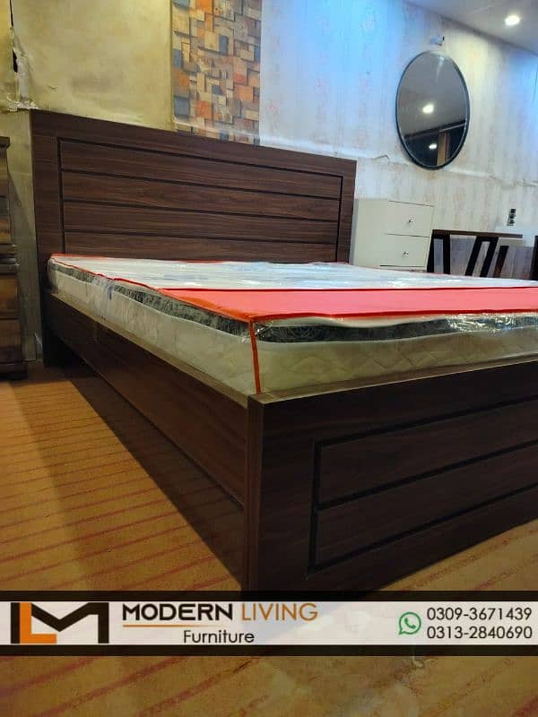 King size bed with 2 side tables best quality 13