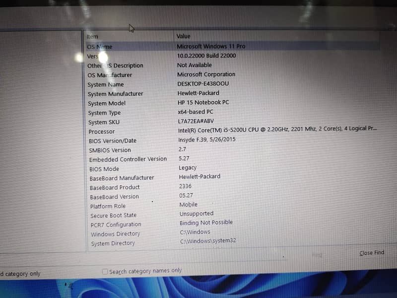 HP NOTEBOOK 15R-CORE i5 5TH GENERATION-500GB SSD+8GB RAM 11