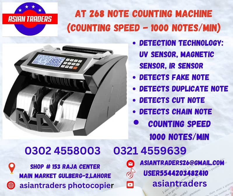 Drone /Cash /counting machine/mix /note /Bill /counter fake /detection 9