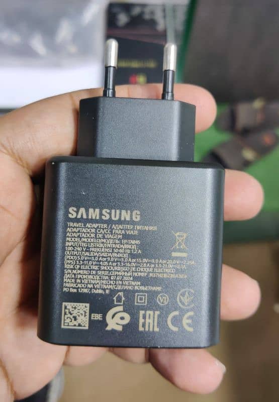 Samsung 45W Original Super Fast Charger 5A Cable Galaxy S24 Ultra watt 0