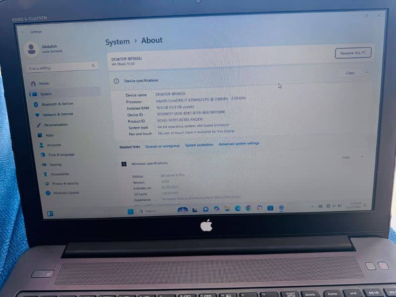 Hp Zbook G3 For sale Work station laptop 15