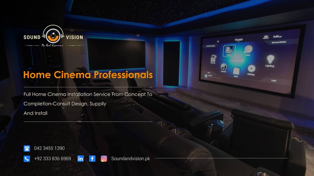 Complete Luxurious Home Cinema Installation Services 0