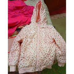 baby girl jacket baby pink colour