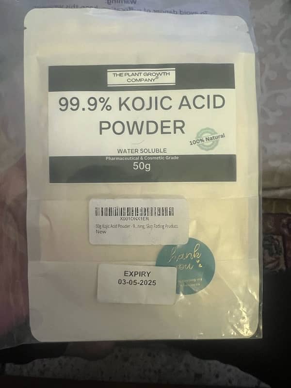 Organic Kojic Acid Powder 50gm Best for Skincare  Serum, Creams & gels 0