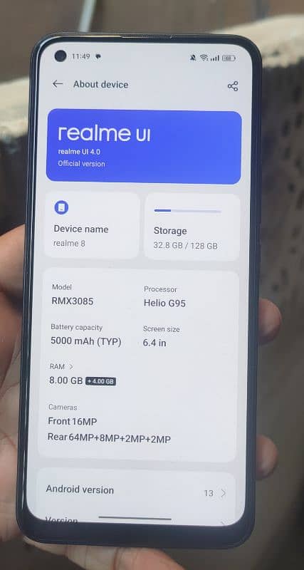 Realme 8 8/128gb Urgent Sell 7