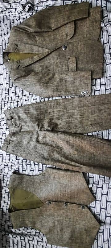 3 piece suit (brown) for boys 8-10 yrs 3