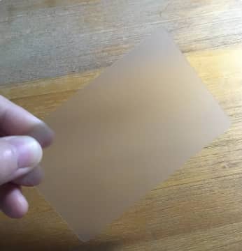PVC blank business transparent card