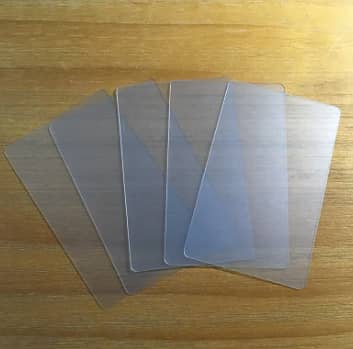 PVC blank business transparent card 1