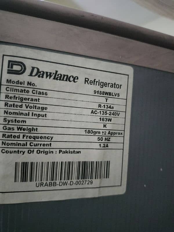 Dawlance Medium size fridge 1