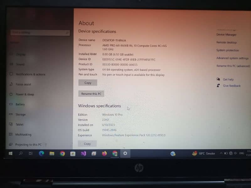 Hp Laptop Core i5,5generation AMD 8600 2