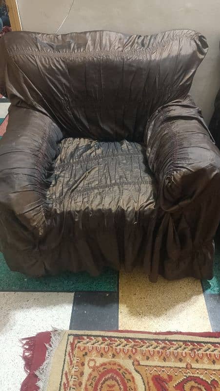 Decent Condition Sofa With Covers 4