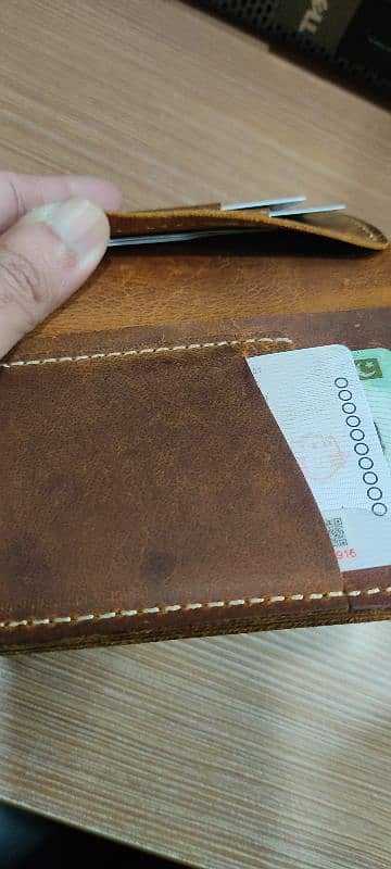 Handmade Bi Fold Men leather Wallet 3