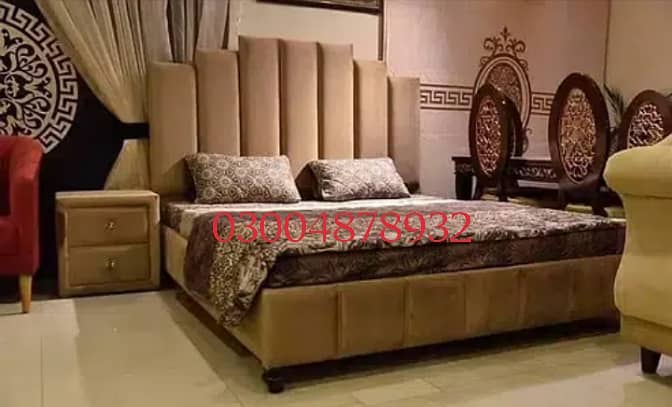 bedset/wooden bed/side table/double bed 5