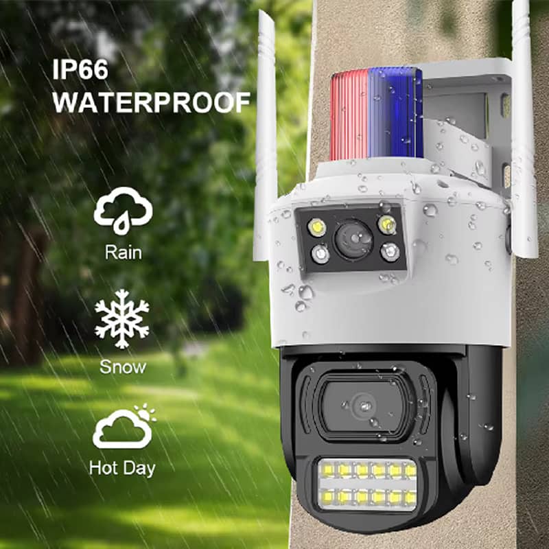 PTZ IP CCTV Dual Lens Led Light WIFI Camera Outdoor Security 3MP 1080p 0